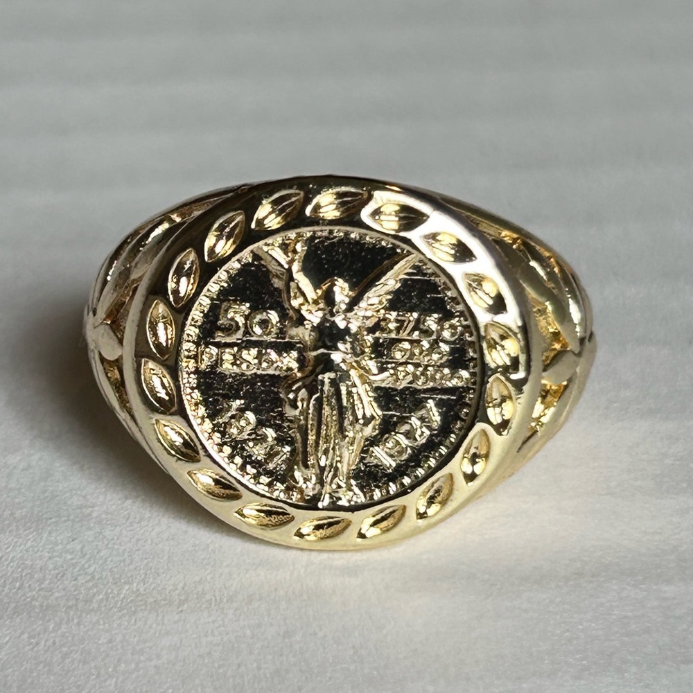 Gold Coin Design Ring